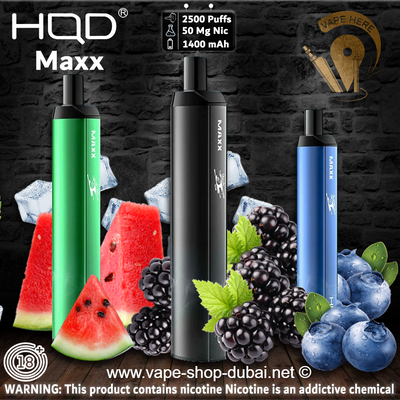 HQD Maxx 2500 Puffs Disposable Vape - Vape Here Store
