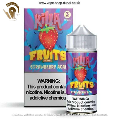 Strawberry Acai 100ml E Liquid by Killa Fruits - Vape Here Store