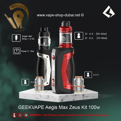 GEEKVAPE Aegis Max Zeus Starter Kit 100W - Vape Here Store