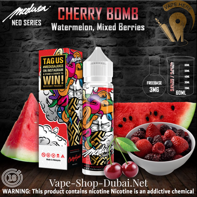 MEDUSA JUICE CHERRY BOMB NEO 60ML E-liquids FRUITY SERIES - Vape Here Store