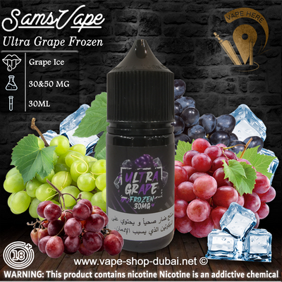 Sam Vapes Ultra Grape Frozen 30ml Saltnic - Vape Here Store