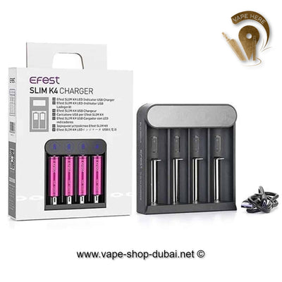 Efest SLIM K4 Battery Charger - Vape Here Store
