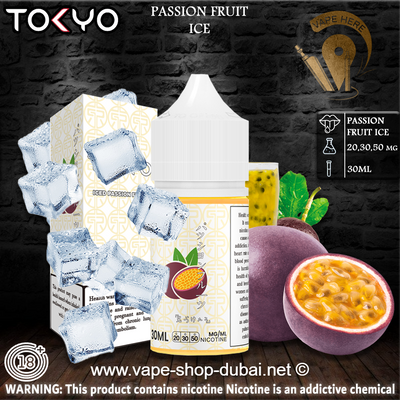 TOKYO ICED PASSION FRUIT SALTNIC 30ML- CLASSIC SERIES - Vape Here Store