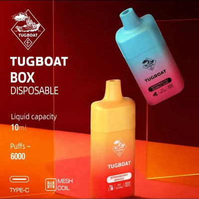 TUGBOAT - BOX Disposable Vape Device (6000 Puffs) - Vape Here Store