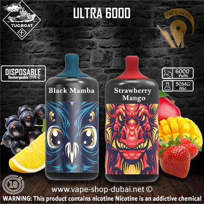 TUGBOAT ULTRA DISPOSABLE 6000 PUFFS - Vape Here Store