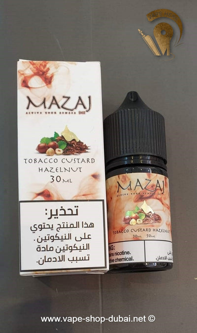 Tobacco Custard Hazelnut -  by Mazaj 30ml SaltNic - Vape Here Store
