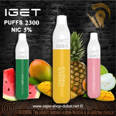 IGET MAX Disposable Pod Device (2300 PUFFS) - Vape Here Store