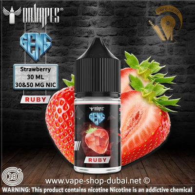RUBY SUPER STRAWBERRY -  SaltNic 30ml by Dr Vapes (GEMS Series) - Vape Here Store