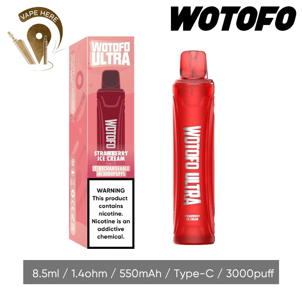 WOTOFO Ultra Disposable 3000 Puffs-20mg - Vape Here Store