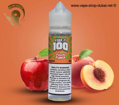 Peachy Punch E Liquid by Keep It 100 - Vape Here Store