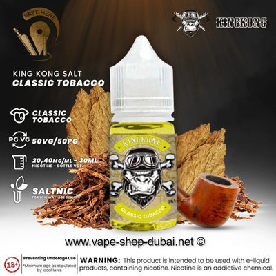 King Kong - Classic Tobacco 30ml Saltnic - Vape Here Store