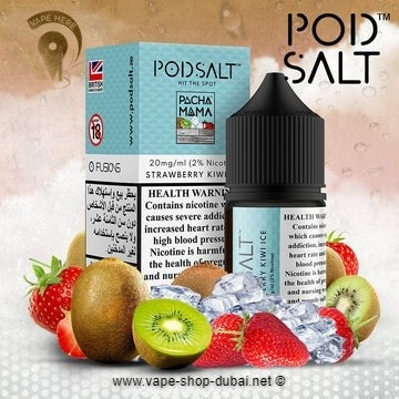 Pod Salt Fusion Strawberry Kiwi Ice - PACHA MAMA - NicSalt - Vape Here Store