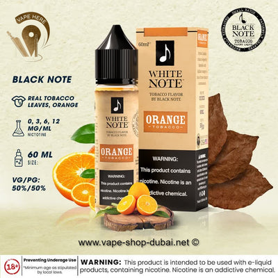 WHITE NOTE - Orange Tobacco 60ML - Vape Here Store