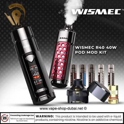 Wismec – R40 Pod Mod Kit 40W 1700mAh - Vape Here Store