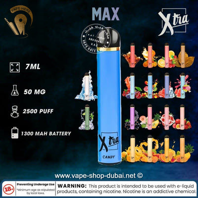 XTRA MAX Disposable Pods - 2500 Puffs (50mg) - Vape Here Store