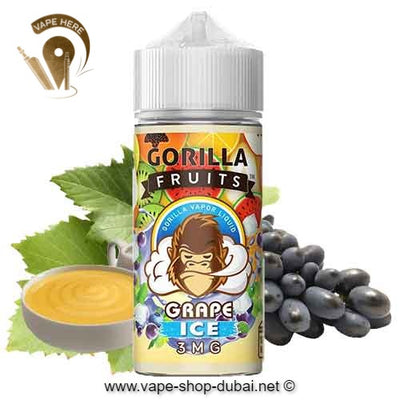 Grape Ice Gorilla Custard Fruits E Liquid by E&B Flavor - Vape Here Store
