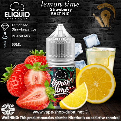 LEMON TIME STRAWBERRY - ELIQUID FRANCE 30ML SALT - Vape Here Store