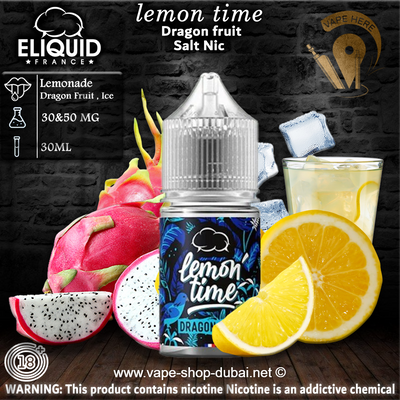 LEMON TIME DRAGON FRUIT - ELIQUID FRANCE 30ML SALT - Vape Here Store