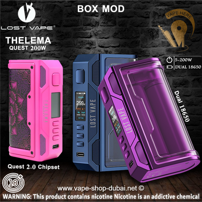 LOST VAPE THELEMA QUEST 200W BOX MOD - Vape Here Store