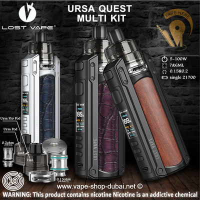 Lost Vape URSA Quest 100W Pod Mod Kit - Vape Here Store