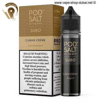 Pod Salt - Cuban Creme - Eliquid - Vape Here Store