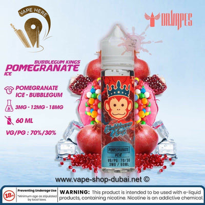 Bubble Gum Kings Pomegranate Ice 60ml by Dr. Vapes - Vape Here Store