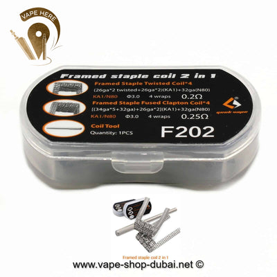 GEEKVAPE F202 FRAMED STAPLE 2 IN 1 PREBUILT COILS - Vape Here Store