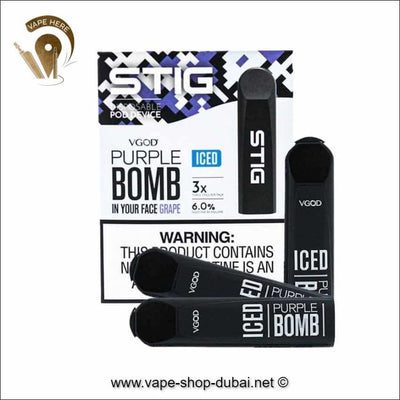 STIG Disposable Pod by VGOD ( American Version ) – Iced Purple Bomb - Vape Here Store