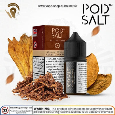 Pod Salt Classic Tobacco - NicSalt - Vape Here Store
