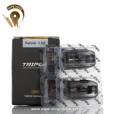 Uwell Tripod Repalcement Cartridge 2ml 4PCS/Pack - Vape Here Store