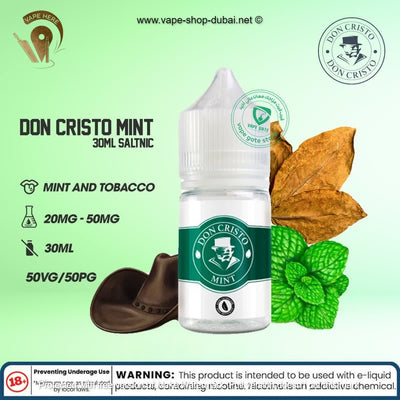 Don Cristo Mint 30ml SaltNic by PGVG - Vape Here Store